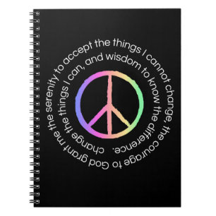 Cuaderno Rezo de serenidad Diario de notas Vida Sobria