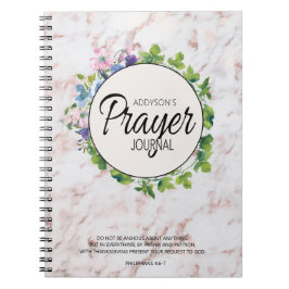 Cuaderno Rezo Diario Marble Floral Rosa