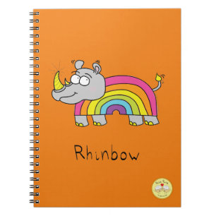 Cuaderno Rhinbow Rhino Naranja de bloc de notas arcoiris