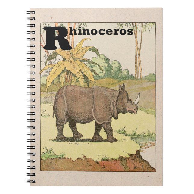 Cuaderno Rhinoceros Jungle Animals (Frente)
