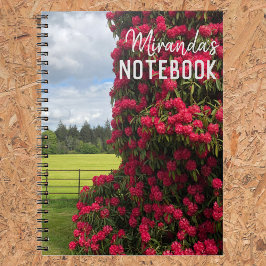 Cuaderno Rhododendron y vista escénica en Escocia