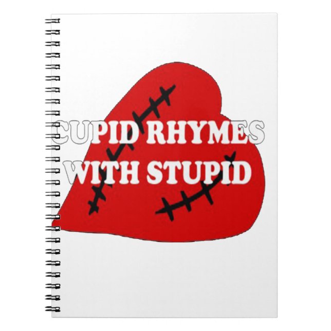 Cuaderno Rhymes Cupido Con Estúpido (Frente)