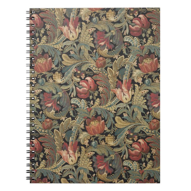 Cuaderno Rich Floral Tapestry Brocade Antiguo Clásico (Frente)