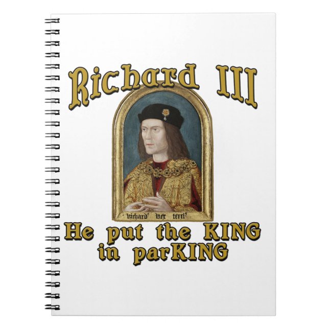 Cuaderno Richard III puso al rey en camiseta del (Frente)