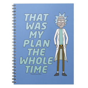 Cuaderno RICK AND MORTY™ Ese Fue Mi Plan Todo El Tiempo