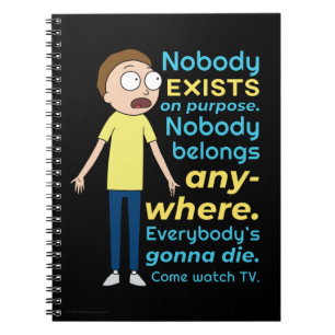 Cuaderno RICK AND MORTY™   Nadie Existe A Propósito