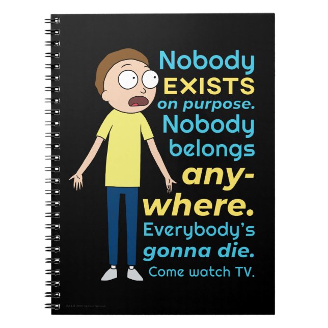 Cuaderno RICK AND MORTY™ | Nadie Existe A Propósito (Frente)