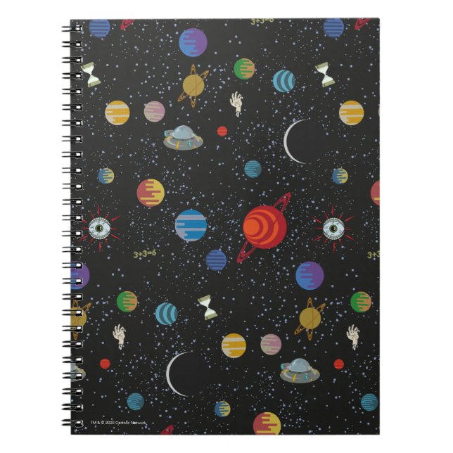 Cuaderno RICK AND MORTY™ | Patrón de espacio (Frente)
