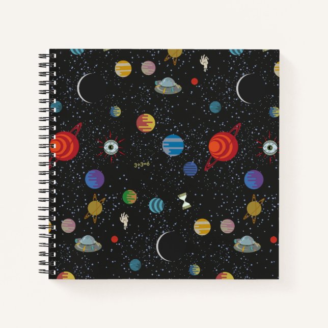 Cuaderno RICK AND MORTY™ | Patrón de espacio (Anverso)