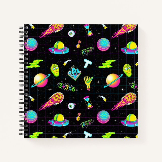 Cuaderno RICK AND MORTY™ | Patrón de la estación psicodélic (Anverso)