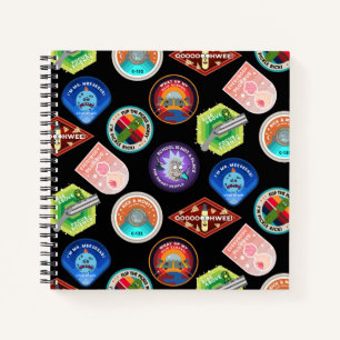 Cuaderno RICK AND MORTY™   Patrón de parches en el espac