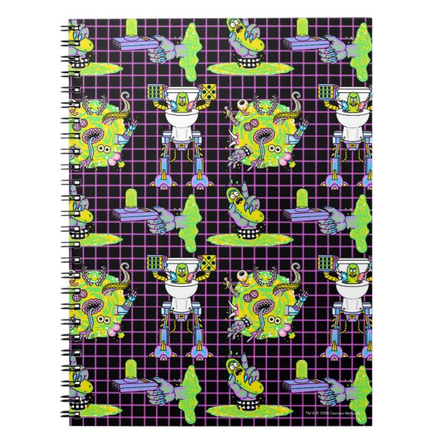 Cuaderno RICK AND MORTY™ | Pickle Rick Portal Pattern (Frente)