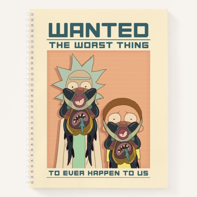 Cuaderno RICK AND MORTY™ | Poster de Glorzo Wanted (Anverso)