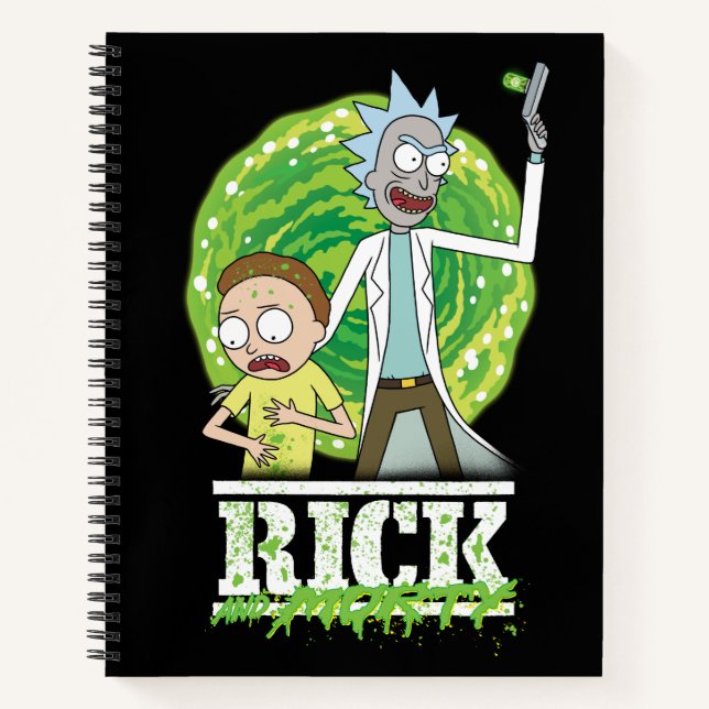 Cuaderno RICK AND MORTY™ | Salpicadura verde (Anverso)