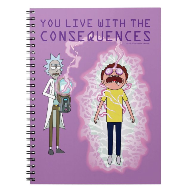 Cuaderno RICK AND MORTY™ | Vives Con Las Consecuencias (Frente)