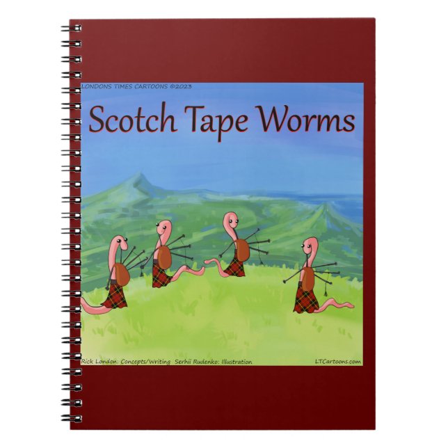 Cuaderno Rick London Worms From Scotland Funny (Frente)