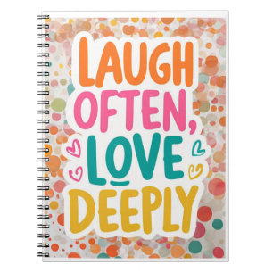 Cuaderno "Ríe muchas veces, amor profundo" Inspirador