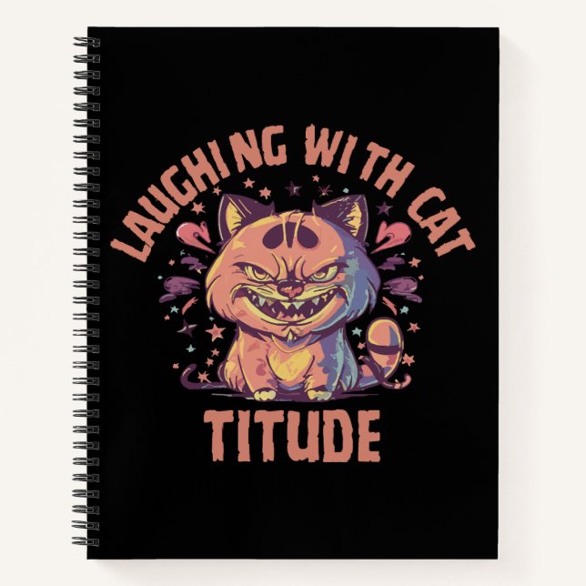 Cuaderno Riendo con actitud de gato (Anverso)