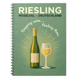 Cuaderno Riesling Moseltal Deutschland Vintage Travel Art