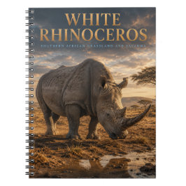 Cuaderno Rinoceronte Blanco Sabana ANIMALES