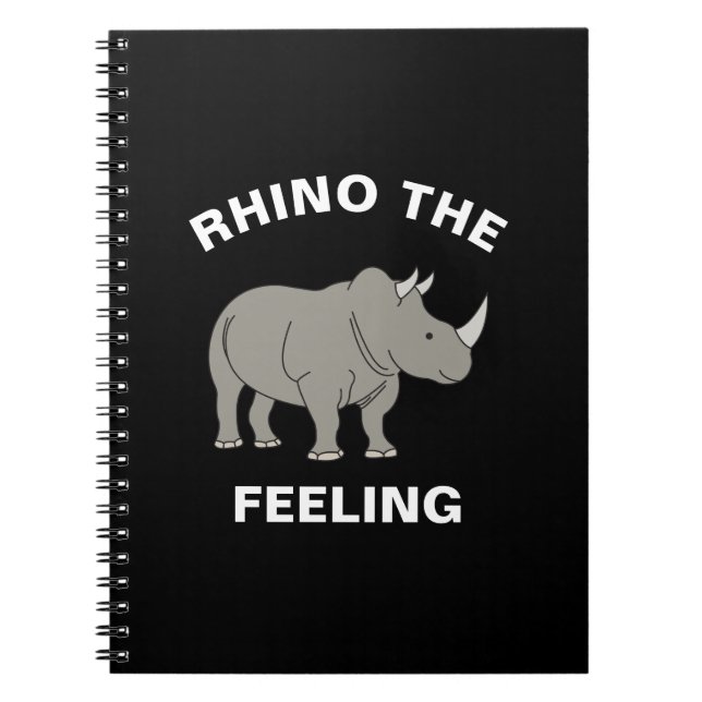 Cuaderno Rinoceronte El Sentimiento Divertido Fauna Silvest (Frente)
