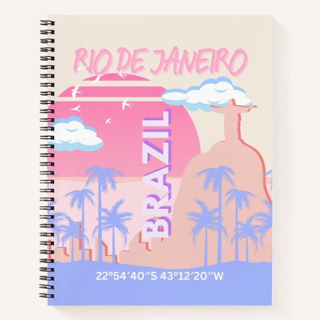 Cuaderno Río de Janeiro Arte de Viaje de Brasil (Anverso)
