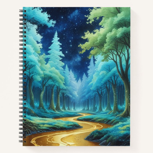 Cuaderno Río de Oro en Bosque de Fantasía (Anverso)