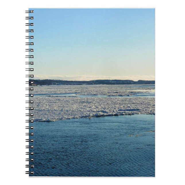 Cuaderno Río San Lorenzo en invierno, Quebec, Canadá (Frente)