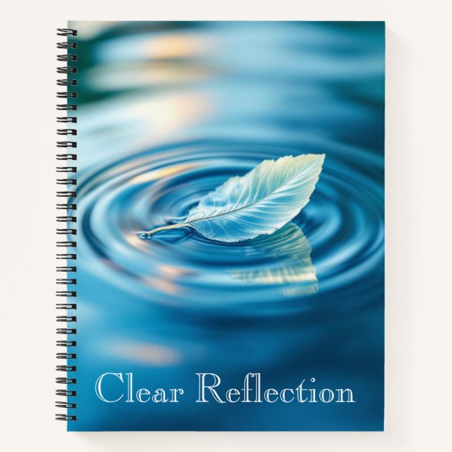 Cuaderno Rippled Water Reflection | Abstract Calm Water (Anverso)