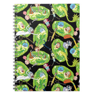 Cuaderno RIQUEZA Y MORTY™ Patrón de caída de portales