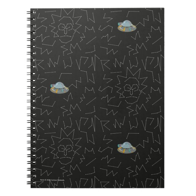 Cuaderno RIQUEZA Y MORTY™| Patrón de constelación de Rick (Frente)