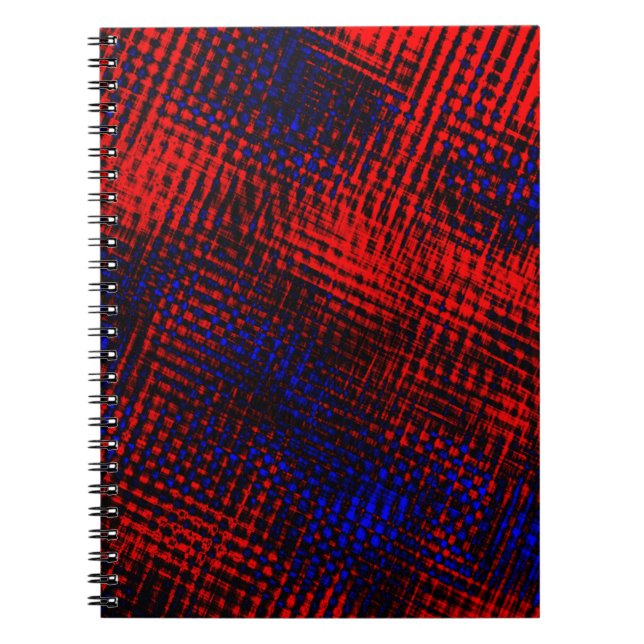 Cuaderno Riscos cruzados vermelho e azul (Frente)