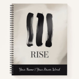 Cuaderno Rise  Self-Growth Journal with Minimal Brush Art 