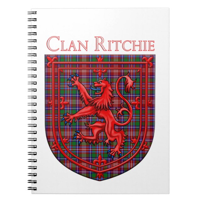 Cuaderno Ritchie Tartan Scottish Plaid Lion Rampant (Frente)