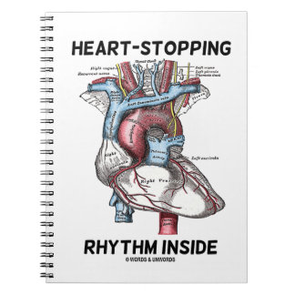 Cuaderno Ritmo de corte cardíaco dentro del corazón anatómi