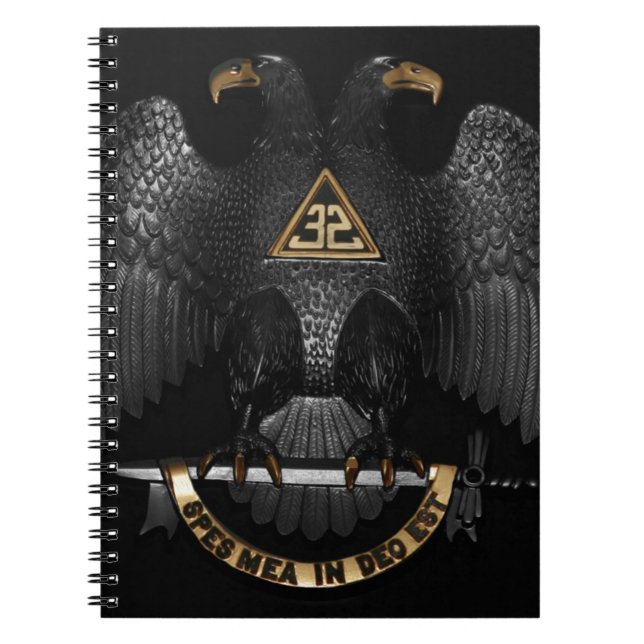 Cuaderno Rito escocés albañil Eagle de 32 grados (Frente)