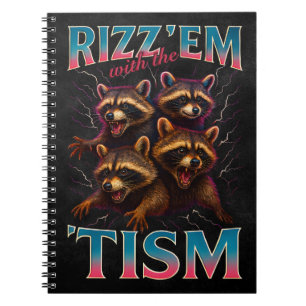 Cuaderno Rízz Em With The Tism Meme Autismo Mapache Diverti
