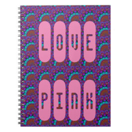 Cuaderno rmdesignflo55 LOVE PINK MANDALA LUZ AZUL