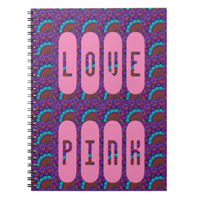 Cuaderno rmdesignflo55 LOVE PINK MANDALA LUZ AZUL (Frente)