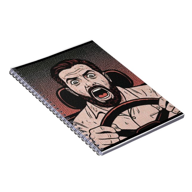 Cuaderno Road Rage Comic – Driver’s Fury Unleashed (Lado Derecho)
