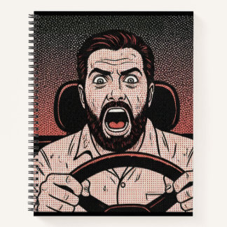 Cuaderno Road Rage Comic – Driver’s Fury Unleashed
