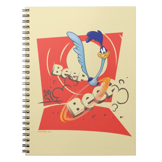 Cuaderno ROAD RUNNER™ BEEP BEEP!™ Gráfico de puesta de sol (Frente)