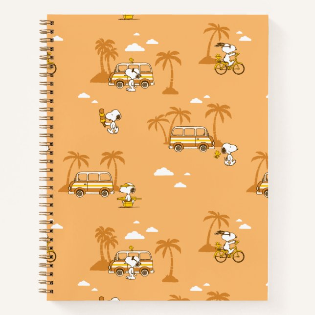 Cuaderno Road Trippin | Patrón de playa de cacahuetes Snoop (Anverso)
