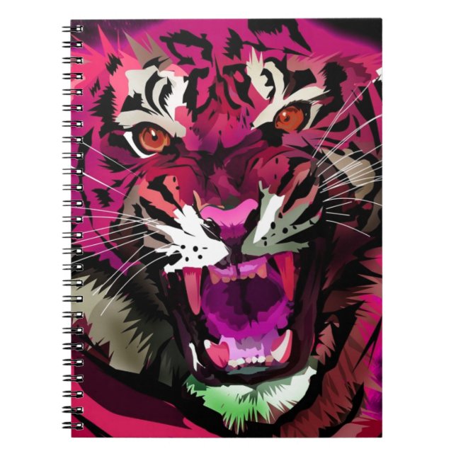 Cuaderno Roar de tigres - Rosa (Frente)