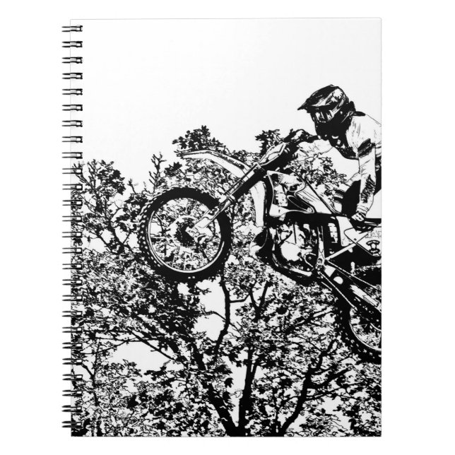 Cuaderno Robar el aire - Motocross Rider estilo libre (Frente)
