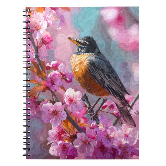 Cuaderno Robin Cherry Blossom Notebook (Frente)