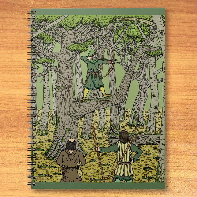Cuaderno Robin Hood in Sherwood Forest (Robin Hood in Sherwood Forest Notebook on Desk)