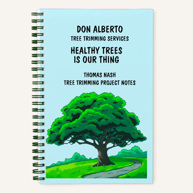 Cuaderno Roble Personalizado | Servicio de Podar Árboles (Anverso)