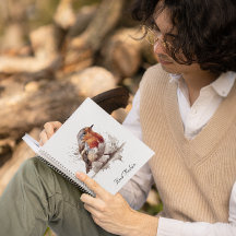 Robo rojo pájaro lindo en personalizable acuarela