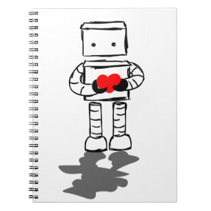 Cuaderno Robot con el corazón